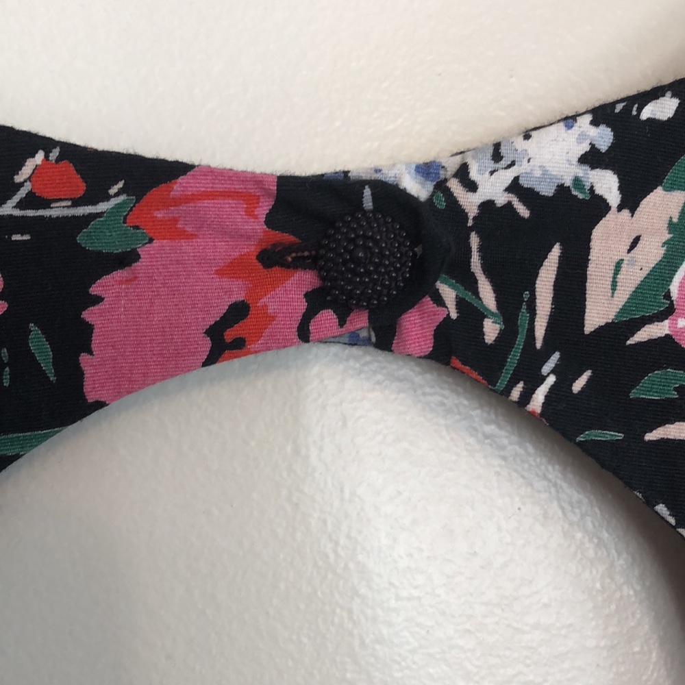 Free People dress, multi color floral print on black background, size 10 - Picture 10 of 15